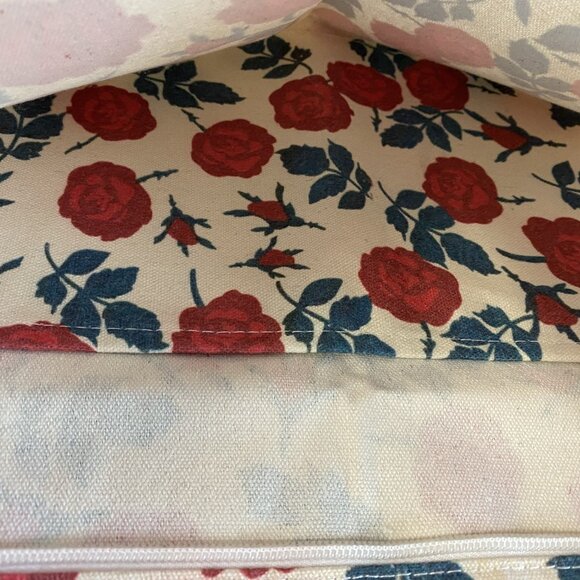 Beaguful Women's Aesthetic Hobo Bag โ Retro Canvas Shoulder Crossbody, Rose - Picture 5 of 5